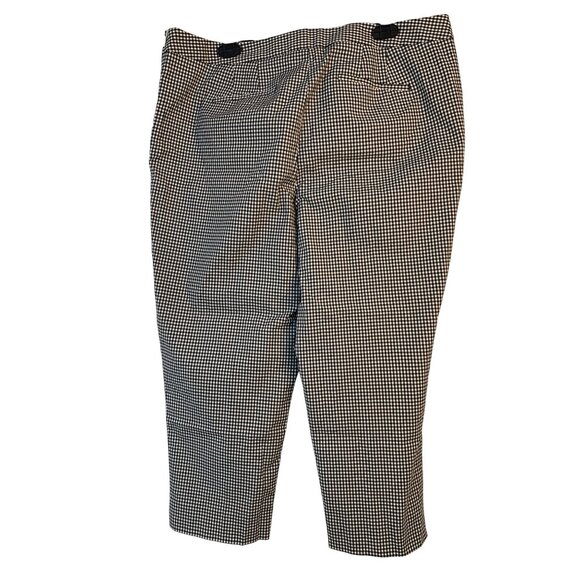 Talbots Gingham Check Side Zip Petite Ankle Pants 16P Cotton Blend NWT 8698 - Picture 3 of 8